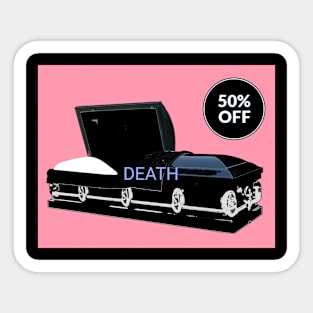 Death Half Off Sticker